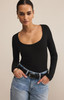 Z Supply Women's Second Skin Scoop Tank in Black Z Supply Women's Second Skin Scoop Tank in Black