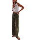 Free People Women's Libre Wide Leg Jeans in Thyme back view