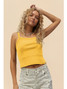 Daydreamer Women's 90's Tank Top in Yellow Bloom front view