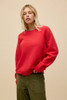Daydreamer Women's Vintage Raglan Sweatshirt in Fire Red