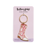 Brittany Paige Cowboy Boot Enamel Keychain front view
