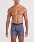 SAXX Men's DropTemp Cooling Cotton Boxer Brief Vivid Stripe Maritime front
