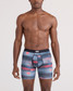 SAXX Men's Multi-Sport Mesh Performance Boxer Briefs Mystery Peaks/Multi front view