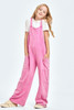 Good Girl Girls' Wide Leg Overall in Pink