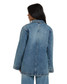 Billabong Women's Denim Chore Coat in blue denim detail view