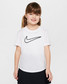 Nike Girls' Play Dri-Fit Tee in White flat lay