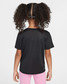 Nike Girls' Play Dri-Fit Tee in Black side view