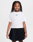 Nike Girls' Femme Sport Short Sleeve Top White front