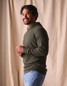 The Normal Brand Men's Puremeso Essential Hoodie in Olive front view