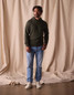 The Normal Brand Men's Puremeso Essential Hoodie in Olive side view