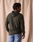 The Normal Brand Men's Puremeso Essential Hoodie in Olive back view