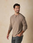 The Normal Brand Men's Puremeso Everyday Henley in Taupe front view
