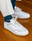 Clae Men's Haywood Sneakers in Off White and Green front view