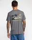 The RVCA Men's Palm Trail Tee in Smoke Grey The RVCA Men's Palm Trail Tee in Smoke Grey