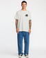 RVCA Men's Penstation Tee Antique White front and back
