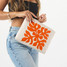Aloha Collection Applique Mid Pouch Aloha Collection Applique Mid Pouch front view
