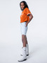 Established & Co. Women's University of Texas Mesh Cropped Football Jersey front view