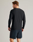 Rhone Reign Long Sleeve Tee Grey Space back view