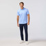 The Mizzen Main Men's Versa Trim Polo in Cloud Blue Stacked Geo