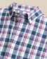 Southern Tide Boys' Breakwater Plaid Intercoastal Long Sleeve Sport Shirt in Dress Blue detail view
