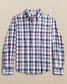 Southern Tide Boys' Breakwater Plaid Intercoastal Long Sleeve Sport Shirt in Dress Blue full view