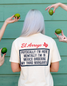 El Arroyo Marquee Tee front graphic design angled view
