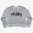 The Chicka-D Women's Tyler's Cool Down Cropped Pullover in Heather Grey The Chicka-D Women's Tyler's Cool Down Cropped Pullover in Heather Grey