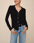 Bella Dahl Women's Mixed Button Down Top in Black