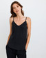 Bella Dahl Women's Frayed Cami in Black detail view