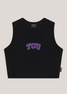 Hype and Vice Women's TCU Cut Off Tank in Black front view
