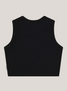 Hype and Vice Women's TCU Cut Off Tank in Black back view