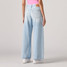 Levi's Women's 94 Baggy Wide Leg Jeans Abraided Art back view