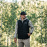 Burlebo Men's Puffer Vest in Black on model