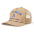 Seager Branded Trucker Snapback Hat Khaki full view