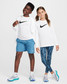 Nike Kids' Legend Dri-FIT Long Sleeve Tee White close-up