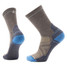 The Smartwool Men's Hike Crew Socks in Taupe and Blue The Smartwool Men's Hike Crew Socks in Taupe and Blue