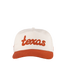 Mañana Texas Two-Tone Snapback Hat in Cream and Orange front view