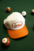 The Mañana Texas Two-Tone Snapback Hat in Cream and Orange