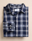 Southern Tide Men's Somerset Plaid Long Sleeve Sport Shirt in Heather Dress Blue Southern Tide Men's Somerset Plaid Long Sleeve Sport Shirt in Heather Dress Blue
