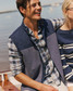 Southern Tide Men's Waterfront Quilted Vest in Dress Blue back view