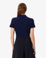 Lacoste Women's Short Sleeve Slim Fit Polo in Navy Blue side