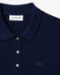 Lacoste Women's Short Sleeve Slim Fit Polo in Navy Blue worn