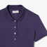 Lacoste Women's Short Sleeve Slim Fit Polo in Deep Purple close-up