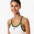 Lacoste Women's Sport Ultra Dry Ribbed Knit Tank Top White/Green detail view