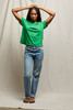 perfectwhitetee Women's Harley Boxy Tee in Grass front view