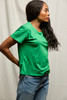 perfectwhitetee Women's Harley Boxy Tee in Grass back view