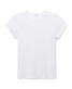 perfectwhitetee Women's Sheryl Baby Tee in White front view