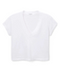 perfectwhitetee Women's Alanis V-Neck Tee in White, front view