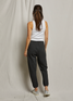 perfectwhitetee Women's Johnny French Terry Easy Sweatpants in Vintage Black back view