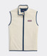 The Vineyard Vines Men's Harbor Fleece Vest in Stone